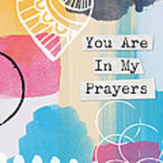 You Are In My Prayers- Colorful Greeting Card Poster