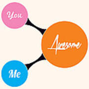 You Me And Awesome Inspirational, Motivational Quotes Poster Poster