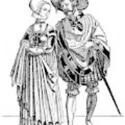 Young Couple, C1530 Poster