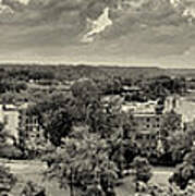 Zanesville Panorama Black And White Poster