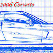 2006 Corvette Blueprint Series #1 Poster