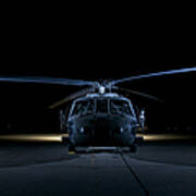 A Uh-60 Black Hawk Helicopter Lit #1 Poster