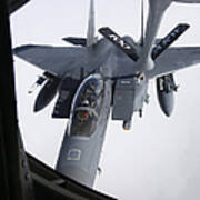 Air Refueling A F-15e Strike Eagle #1 Poster