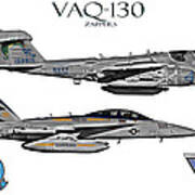 Vaq-130 Prowler And Growler #1 Poster