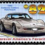1982 Collector Edition Hatchback Corvette Poster