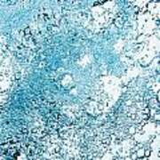Blue White Water Bubbles In A Pool  #2 Poster