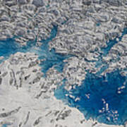 Meltwater Lakes On Hubbard Glacier #2 Poster