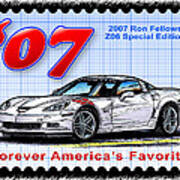 2007 Ron Fellows Z06 Special Edition Corvette Poster