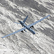 An Mq-9 Reaper Flies A Training Mission #3 Poster