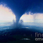3d Tornado With Wide Angle Lens Poster