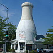 A Giant Milk Bottle In Spokane Poster