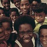 African American Children On The Street Poster