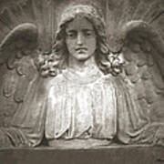 Angel Sitting At Grave  - Guardian Angel Poster