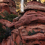 Arizona Red Rocks Waterfall Poster