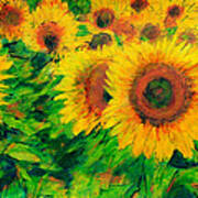 Arles Sunflowers Poster