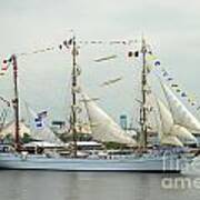 Arm Cuauhtemoc Passing By Fort Mchenry Poster