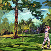 At The Golf Course Vintage Golfers Poster