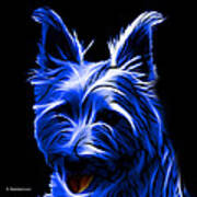 Australian Terrier Pop Art - Blue Poster