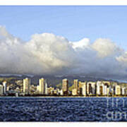 Beautiful Honolulu Skyline Poster