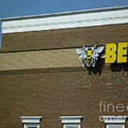 Bees On Building Poster