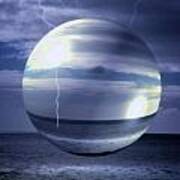 Blue Sea Hover Bubble Poster