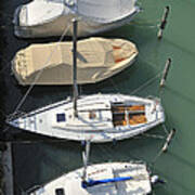 Boats And Water From Above Poster