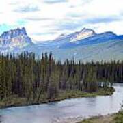 Bow River By Castle Mountain Poster