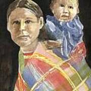 Cherokee Mother And Child Poster