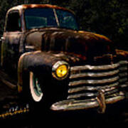 Chevy Hot Rat Rod Pickup Cowgirl's Last Stand Poster