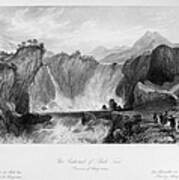 China: Waterfall, 1843 Poster
