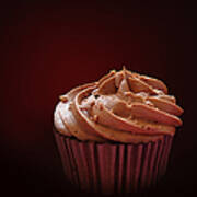 Chocolate Cupcake Isolated Poster