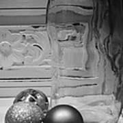 Christmas Balls Black And White Poster