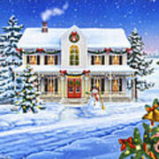 Christmas Cottage Poster