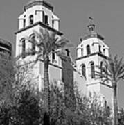 Church In Downtown Phoenix In Black And White Poster