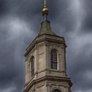 Church Steeple And Storm Clouds Poster