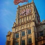 Clock Tower In Downtown Jackson 2 Poster