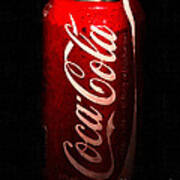 Coca Cola Coke Can . Painterly Poster