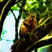 Come On Up - Fractal - Robbie The Squirrel Poster