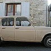 Cream Renault 4 Poster