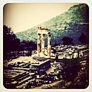 Delphi Temple, Greece Poster