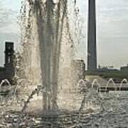 Fountain And Monument Poster