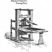 Franklins Printing Press Poster