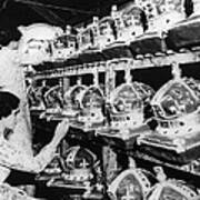 Girls In A Factory, As They Complete Poster