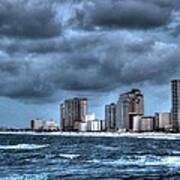 Gulf Shores From The Pier Poster