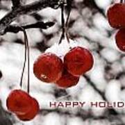 Happy Holidays Berries Poster