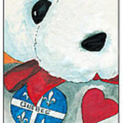 Heart Quebec Bear Poster