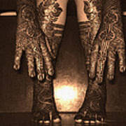 Henna Art On An Indian Bride Poster