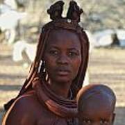 Himba Mother And Child Poster