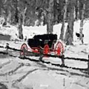 Horse And Buggy - No Work Today - Abstract Poster