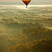 Hot Air Balloon Sunrise Poster